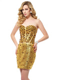 Sheath Sweetheart Sequin Sleeveless Mini Dress - Chloe Dress