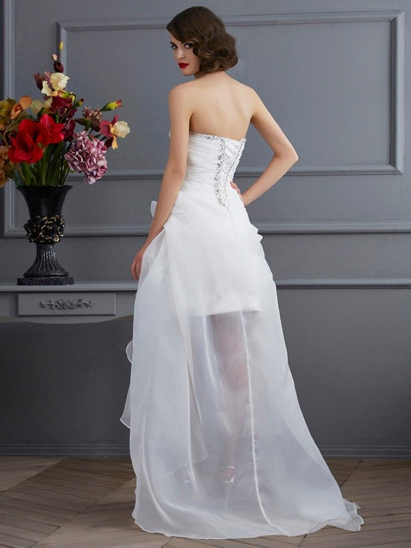 A-Line Sweetheart Organza Sleeveless Wedding Dress - Chloe Dress