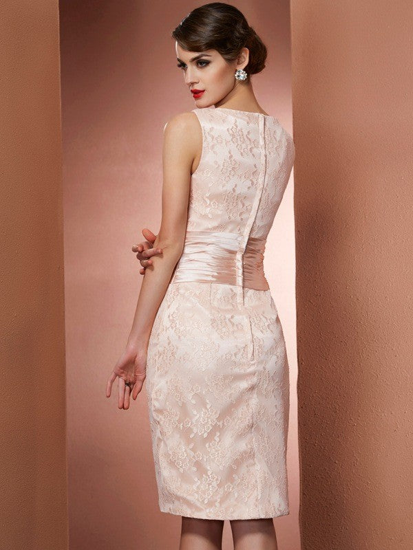 Sheath Square Neck Satin Sleeveless Mini Dress - Chloe Dress