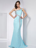 Mermaid One-Shoulder Chiffon Sleeveless Dress - Chloe Dress