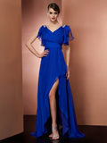 A-Line V-Neck Chiffon Sleeveless Dress - Chloe Dress