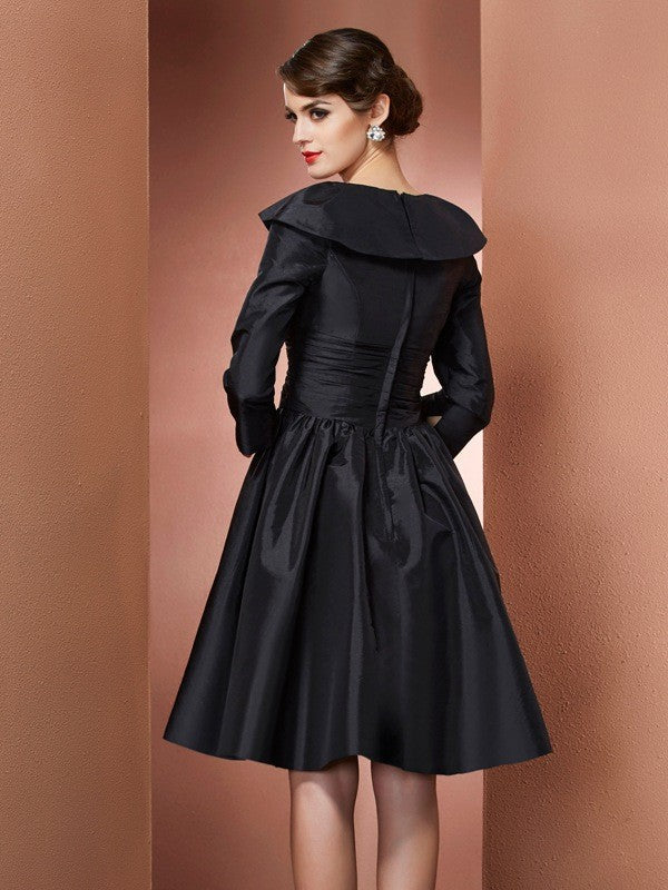 A-Line V-Neck Three-Quarter Sleeve Mini Dress - Chloe Dress