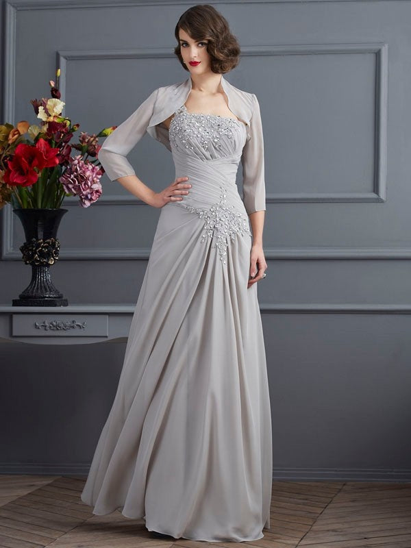 A-Line One-Shoulder Chiffon Sleeveless Dress - Chloe Dress