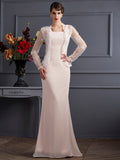 Sheath Square Neck Chiffon Sleeveless Dress - Chloe Dress
