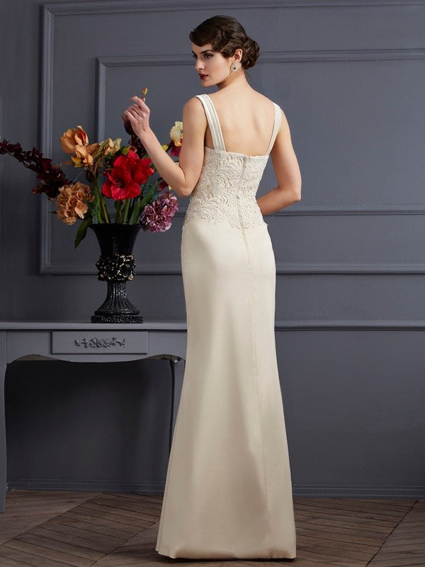 Sheath Square Neck Satin Sleeveless Dress - Chloe Dress