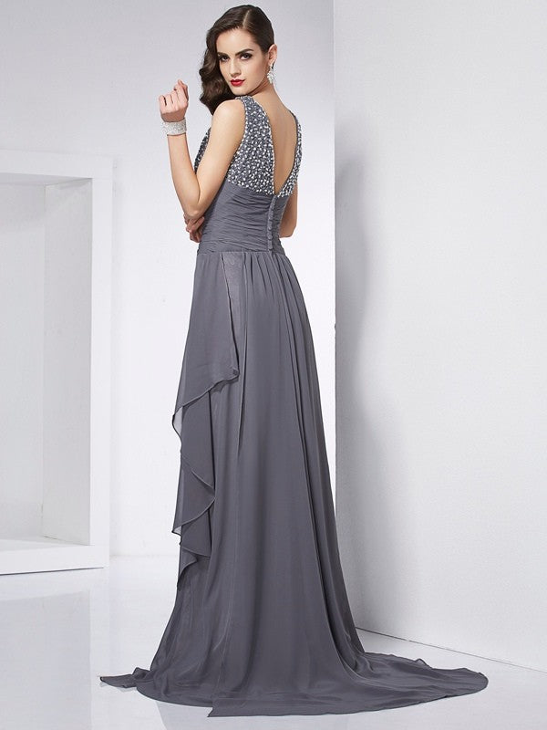 A-Line Chiffon Sleeveless Dress - Chloe Dress