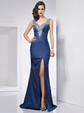 Mermaid Satin Sleeveless Dress - Chloe Dress