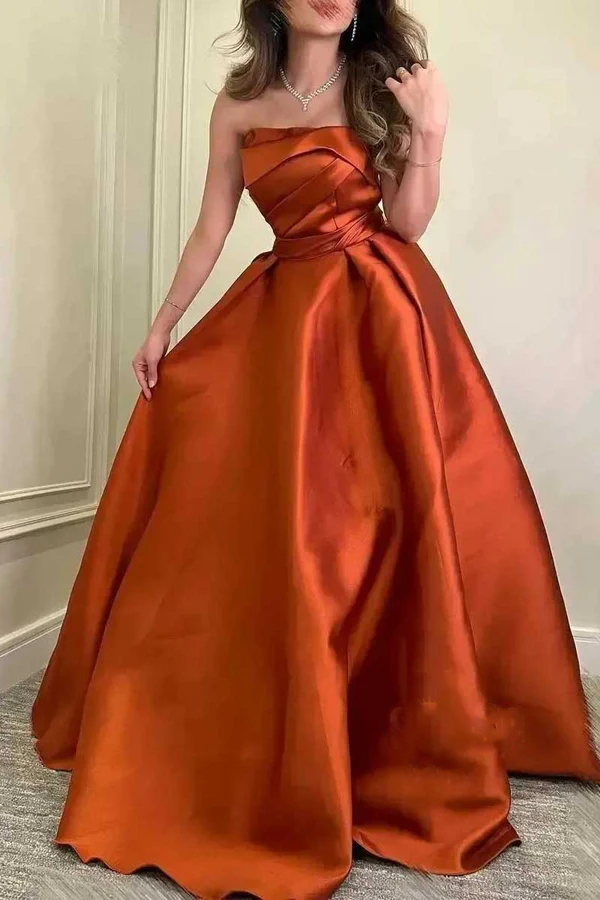 Empire Waist Strapless Pleated Party Dress - Chloe Dress