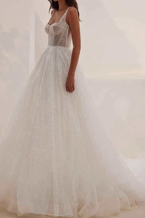 Sweetheart Sequin Wedding Dress - Chloe Dress