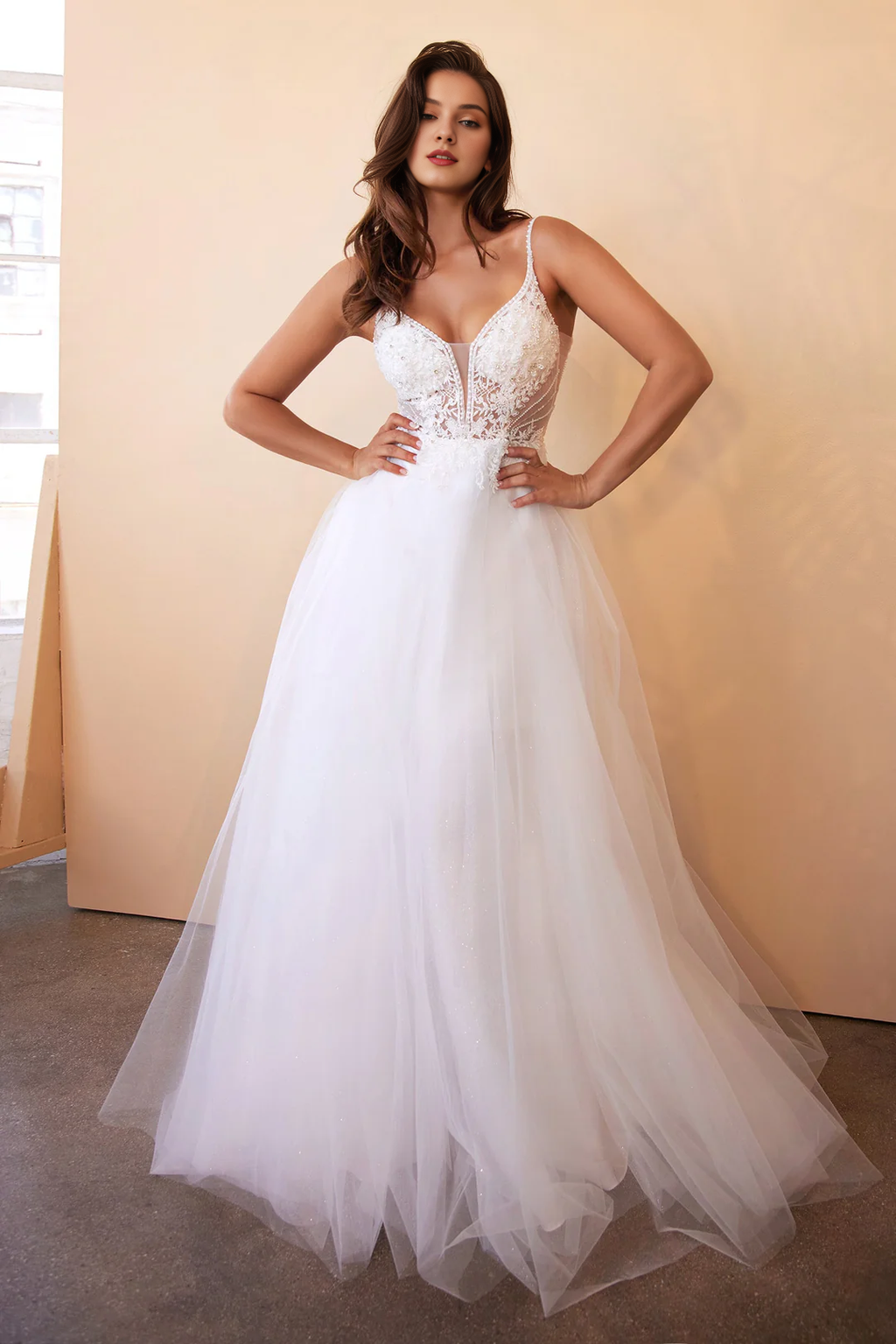 White Long Sleeve Wedding Dress - Chloe Dress