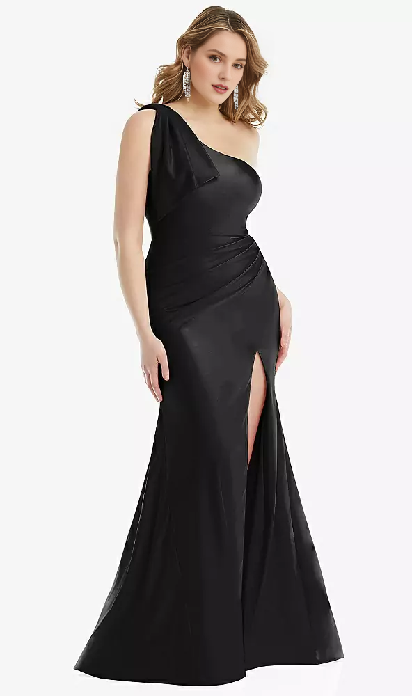 Mermaid One-Shoulder Satin Prom Dress - Chloe Dress