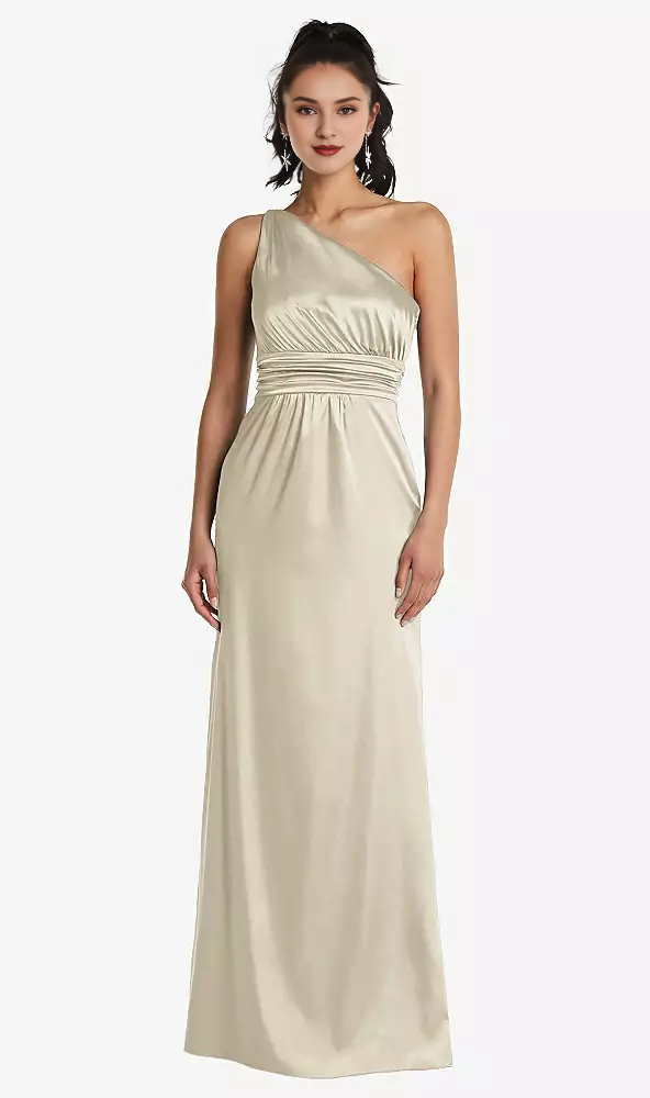 One-Shoulder Satin Floor-Length Prom Dress - Chloe Dress