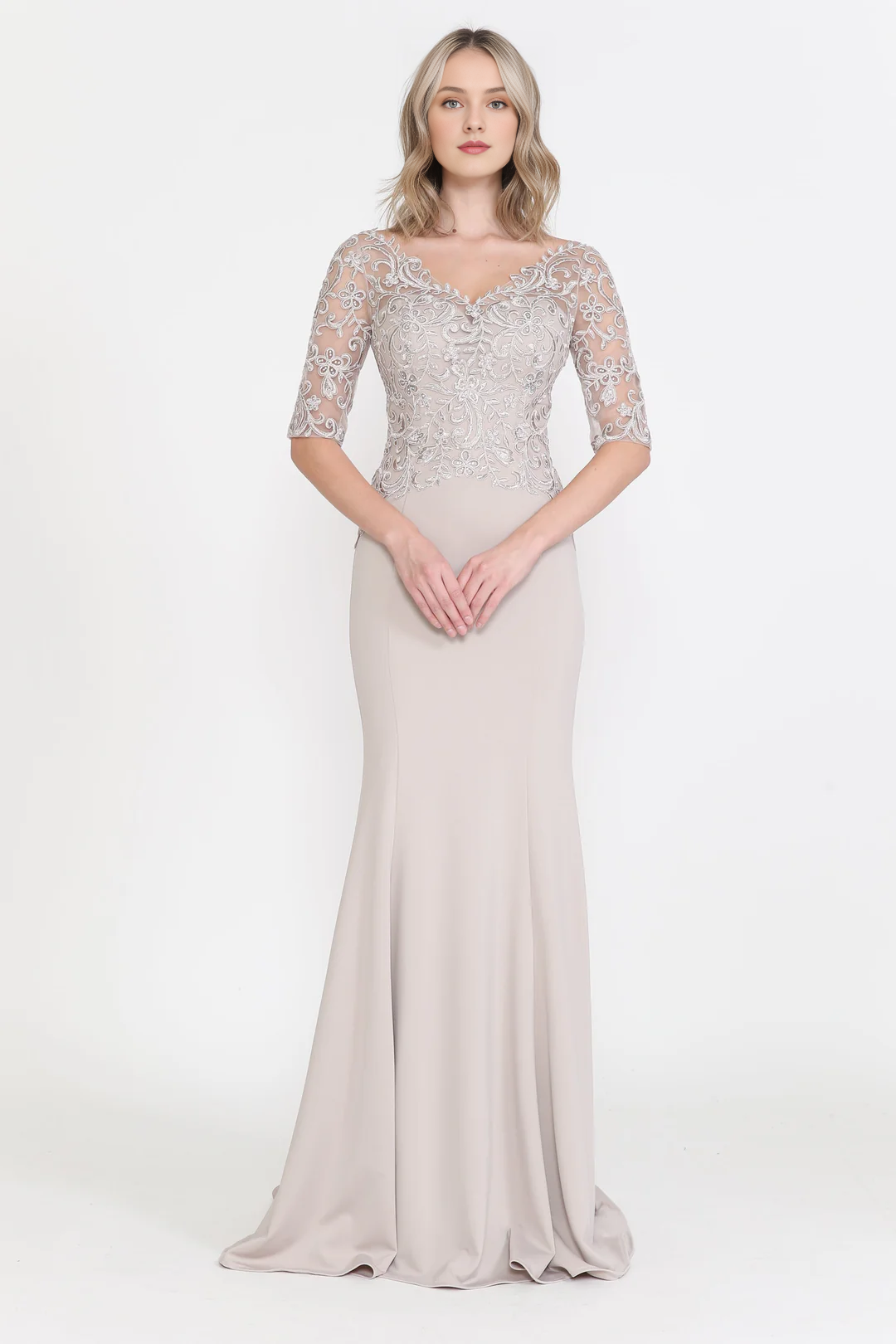 V-Neck Embroidered Dress - Chloe Dress