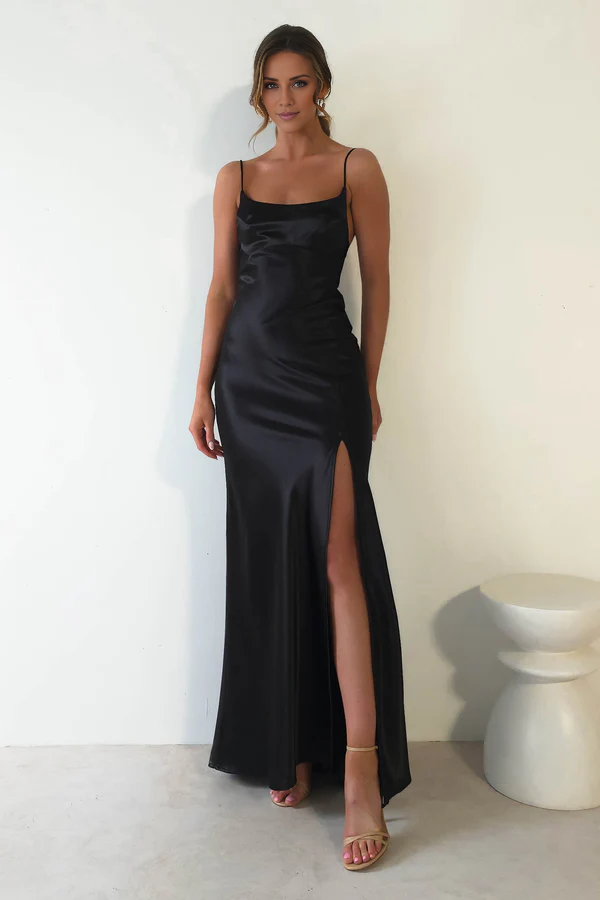 A-Line Lace Sleeveless Lace-Up Back Floor-Length Prom Dress - Chloe Dress
