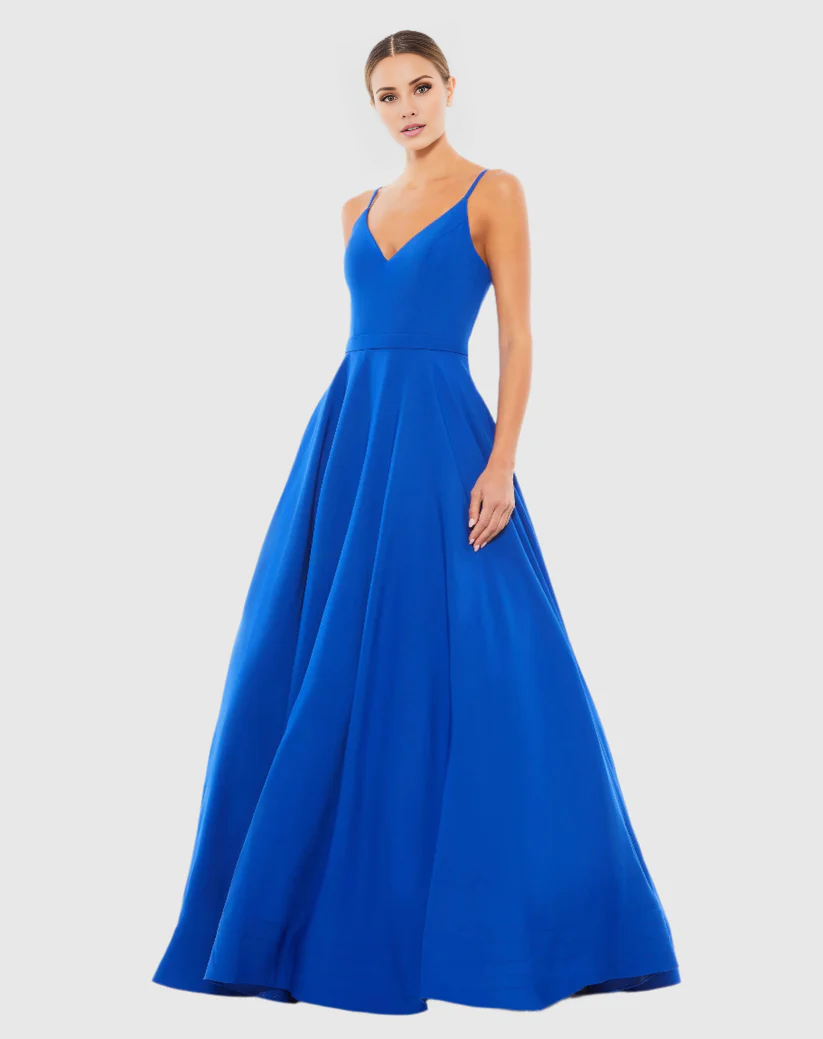 A-Line V-Neck Sleeveless Floor-Length Evening Dress - Chloe Dress