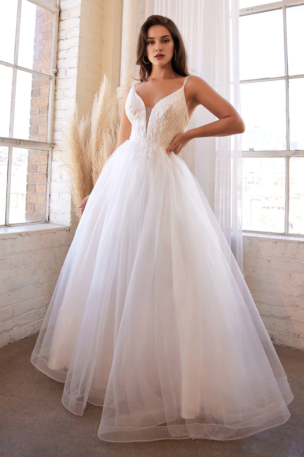 White Long Sleeve Wedding Dress - Chloe Dress