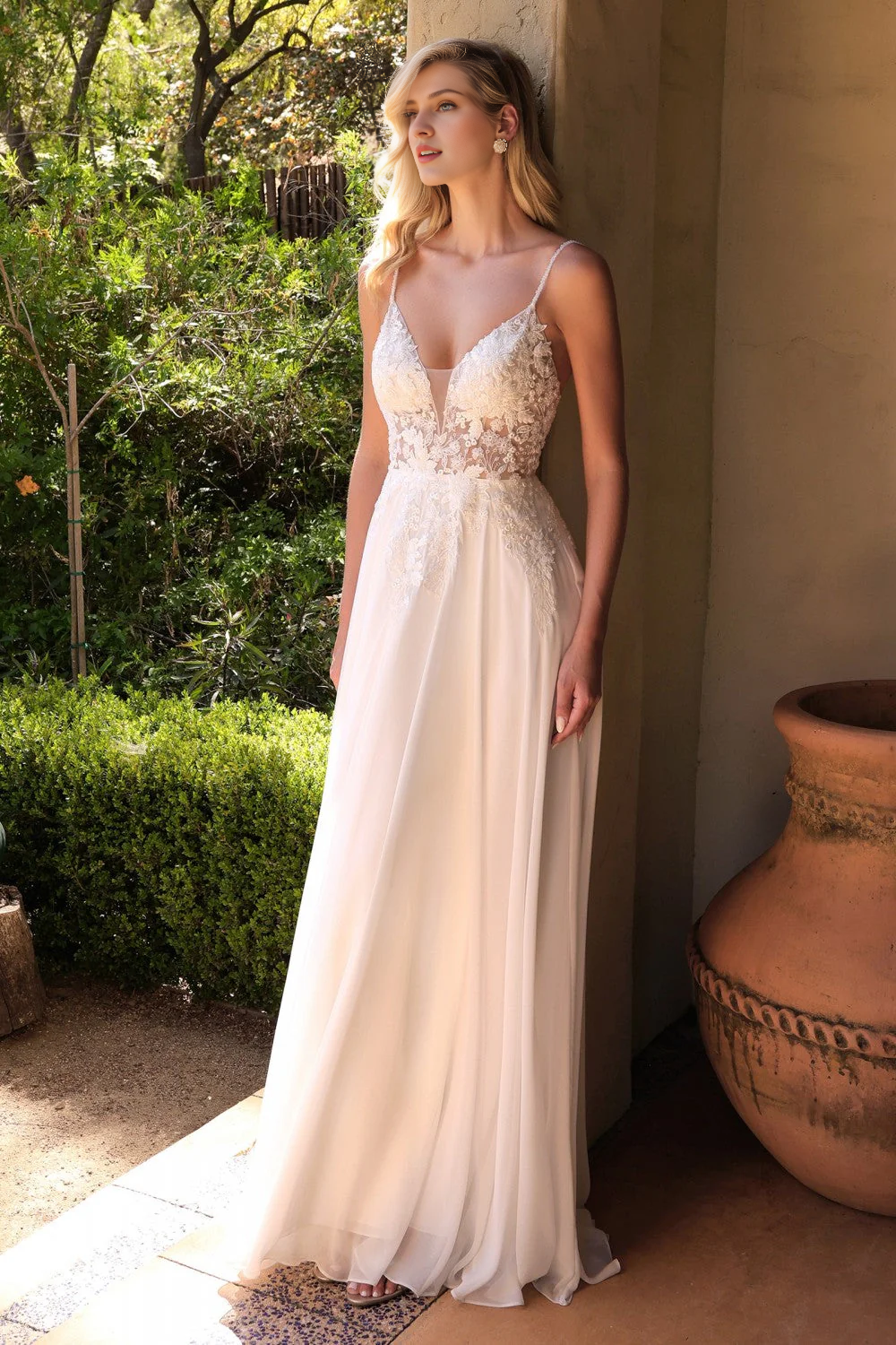 White Long Sleeve Wedding Dress - Chloe Dress