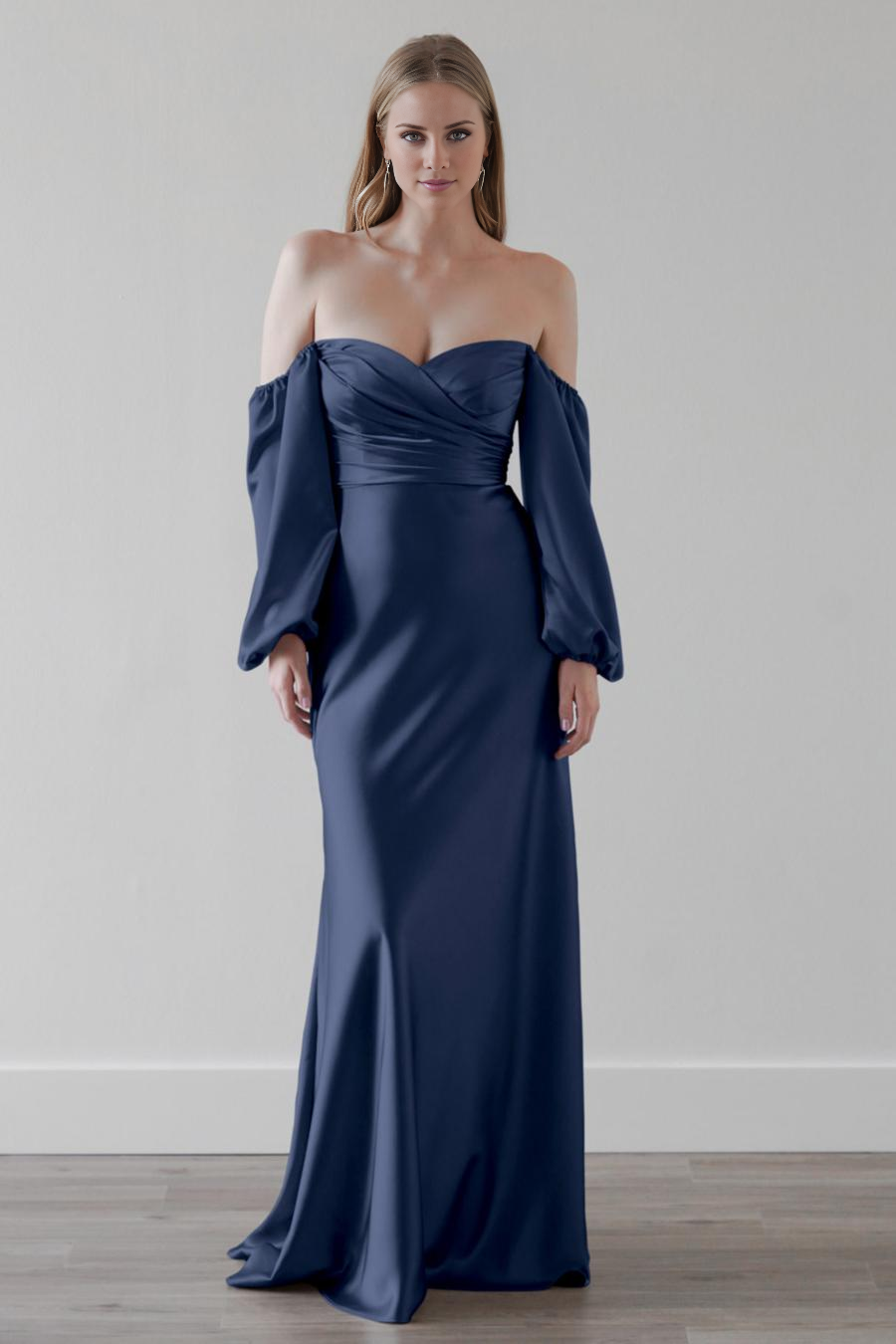 Strapless Long Sleeve Backless Floor-Length Evening Dress - Chloe Dress