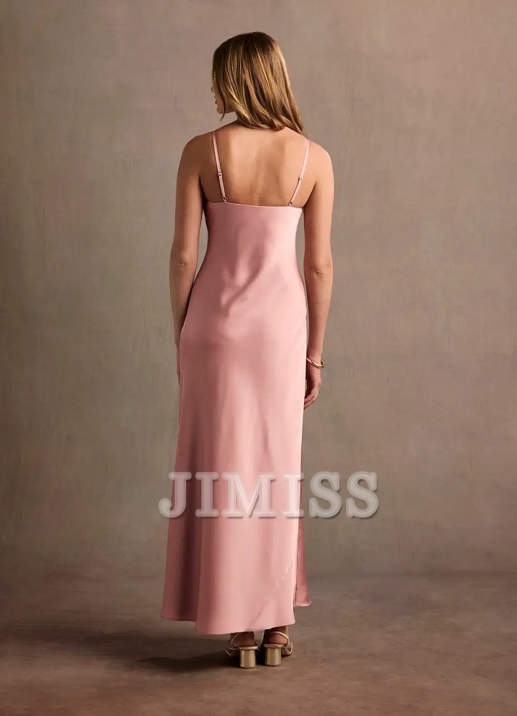 Off-Shoulder Satin Backless Evening Dress - Chloe Dress