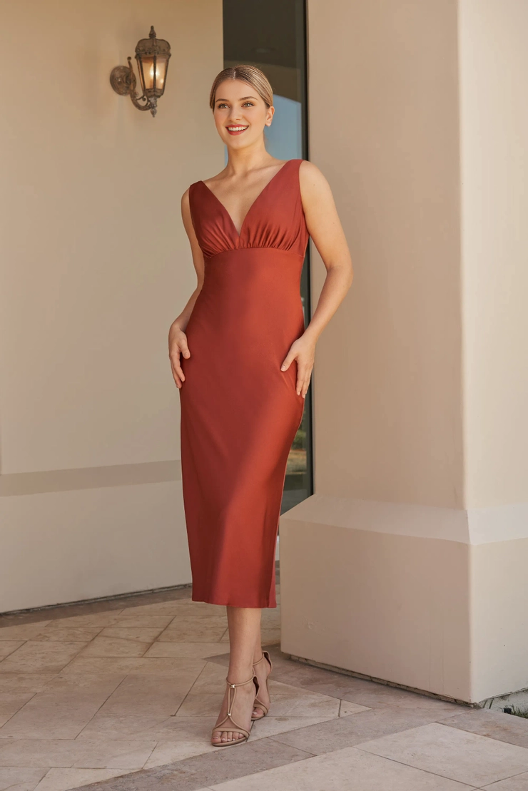 V-Neck Crepe Wedding Dress - Chloe Dress