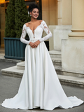 A-Line Lace Backless Wedding Dress - Chloe Dress