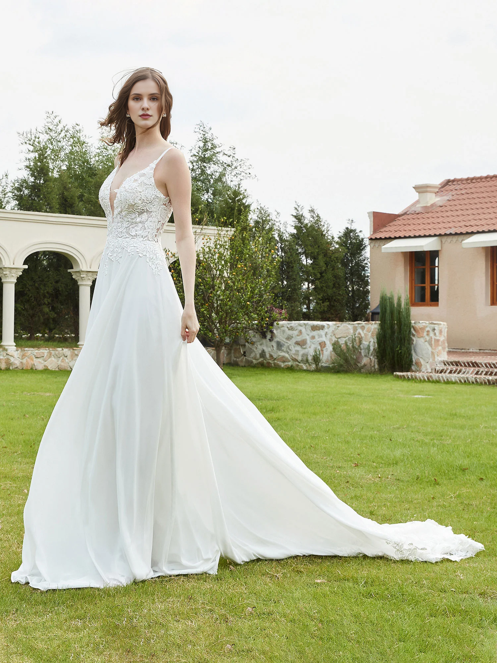 A-Line V-Neck Wedding Dress - Chloe Dress