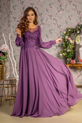 Chiffon Long Sleeve Dress - Chloe Dress