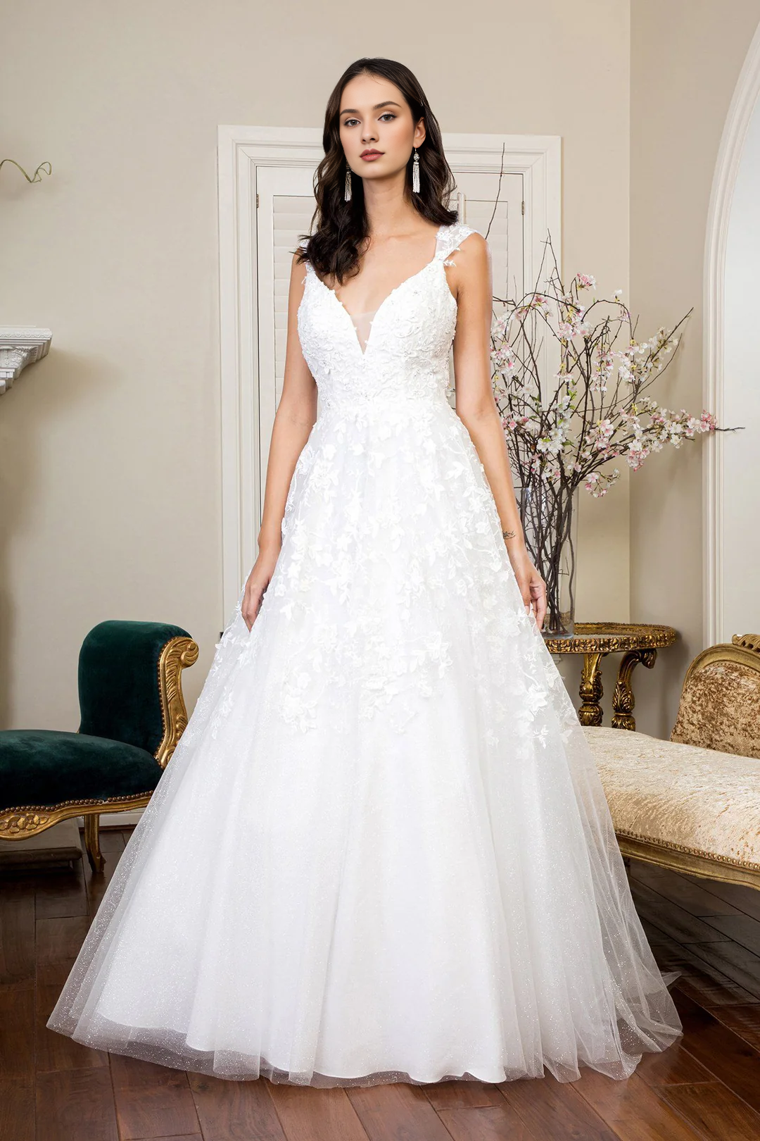 V-Neck Wedding Dress - Chloe Dress