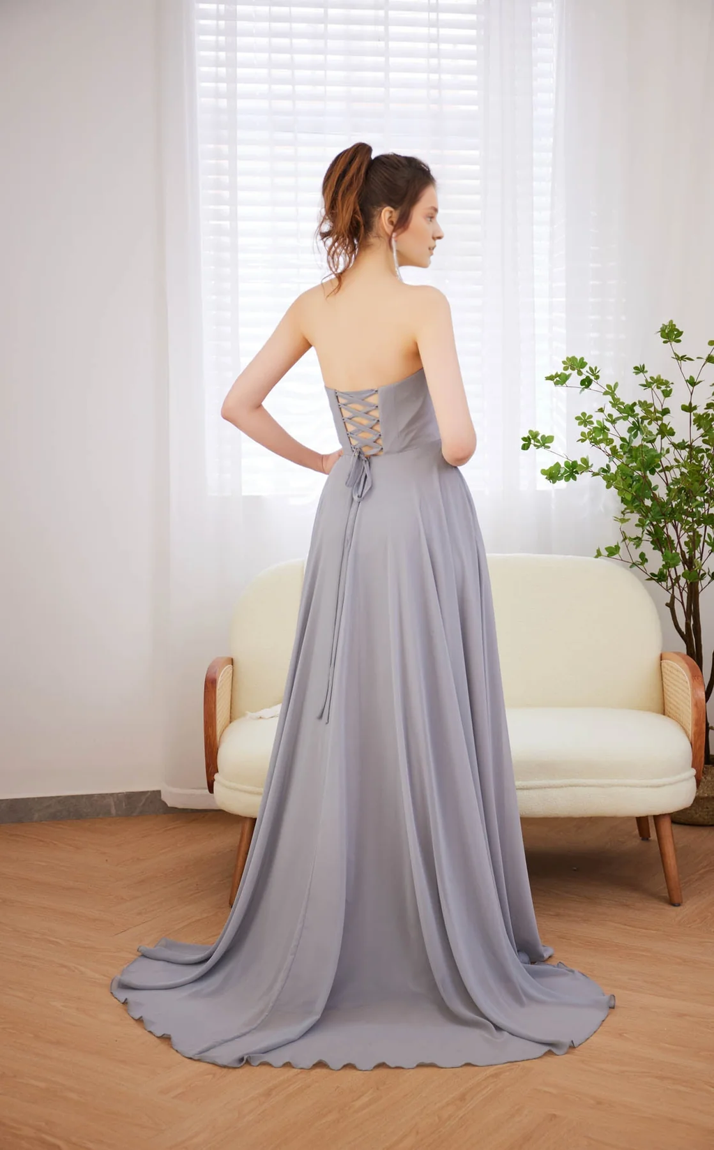 A-Line Floor-Length Evening Dress - Chloe Dress