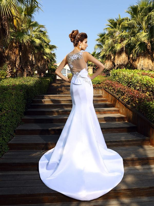 Mermaid Satin Sleeveless Dress - Chloe Dress