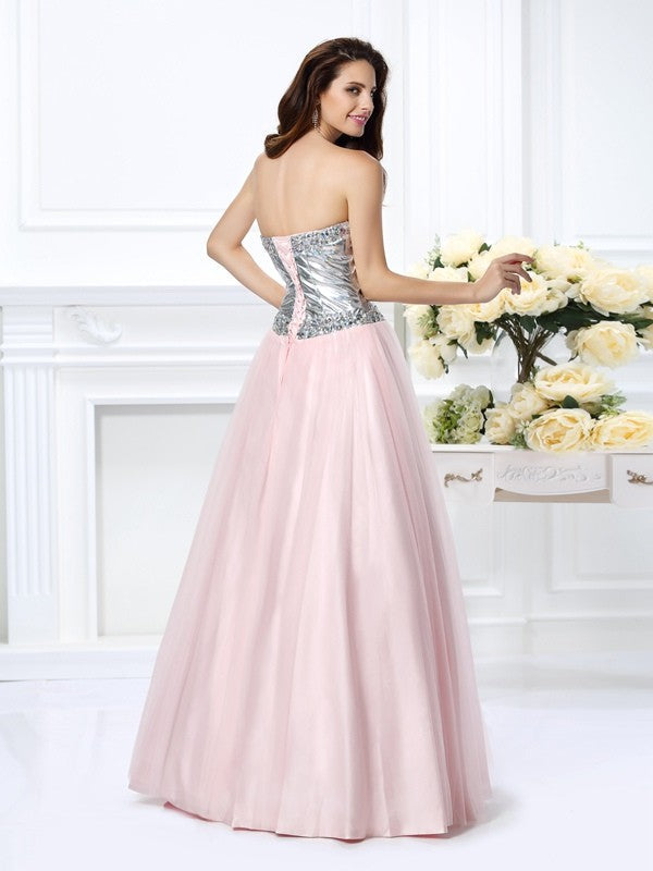 Ball Gown Sweetheart Satin Sleeveless Gown - Chloe Dress