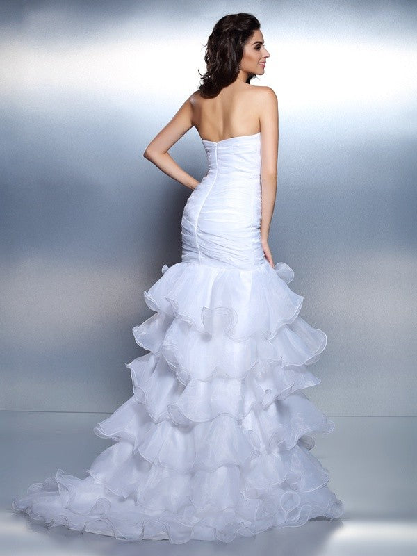 Mermaid Strapless Organza Sleeveless Dress - Chloe Dress