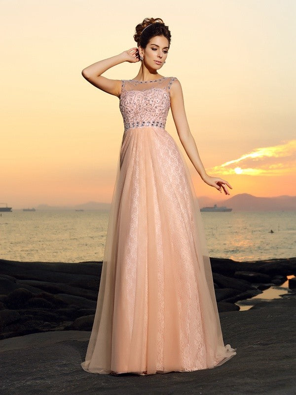 A-Line Chiffon Sleeveless Tea-Length Dress - Chloe Dress