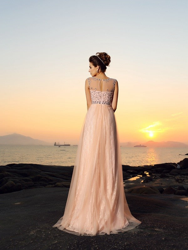 A-Line Chiffon Sleeveless Tea-Length Dress - Chloe Dress