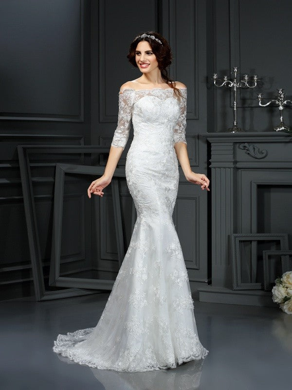 Sheath Lace Wedding Dress - Chloe Dress