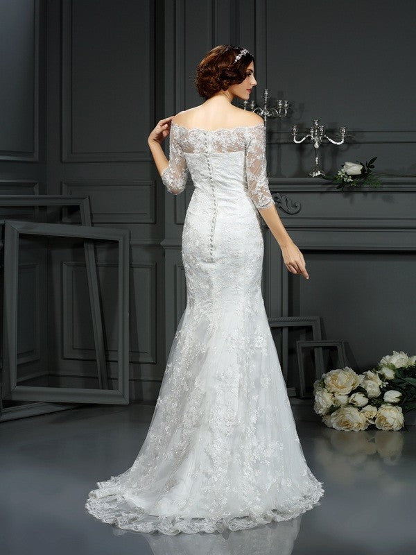Sheath Lace Wedding Dress - Chloe Dress
