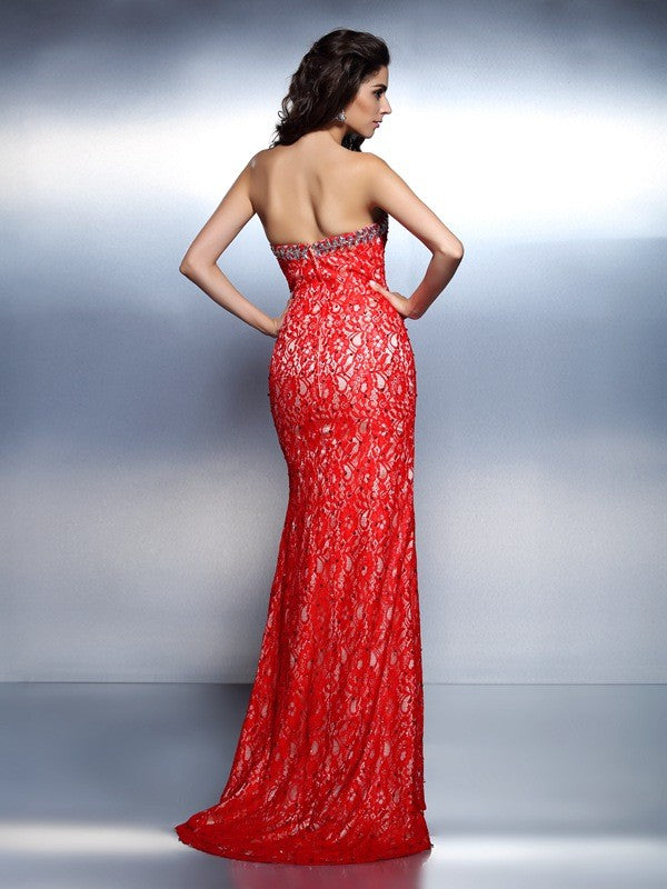 Mermaid Sweetheart Lace Sleeveless Dress - Chloe Dress