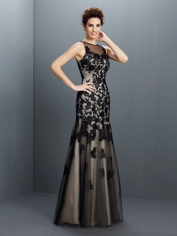 A-Line Satin Sleeveless Applique Tea-Length Dress - Chloe Dress