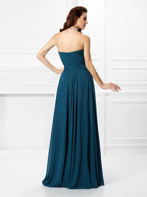 A-Line Sweetheart Chiffon Sleeveless Ruffled Wedding Dress - Chloe Dress