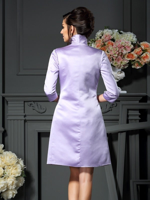 Sheath Satin Sleeveless Mini Dress - Chloe Dress