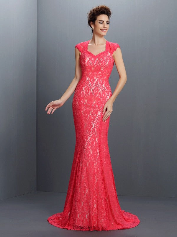 Mermaid V-Neck Lace Sleeveless Dress - Chloe Dress