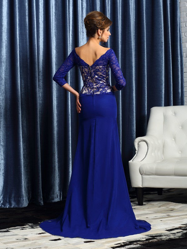 Sheath Chiffon Three-Quarter Sleeve Dress - Chloe Dress