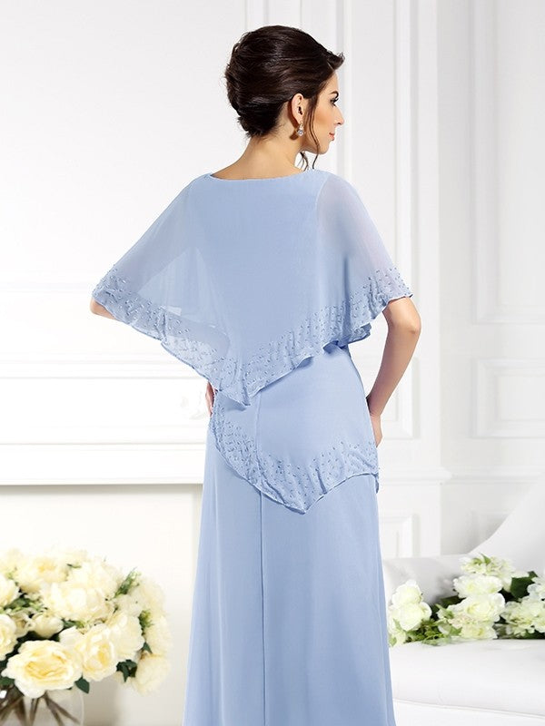 Sheath Chiffon Tea-Length Dress - Chloe Dress