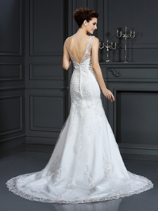 Sheath Satin Sleeveless Tea-Length Wedding Dress - Chloe Dress