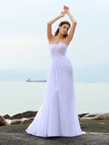 Sheath Sweetheart Chiffon Sleeveless Wedding Dress - Chloe Dress