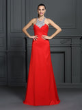 A-Line High Neck Satin Sleeveless Dress - Chloe Dress