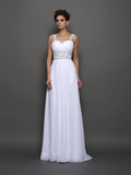 A-Line Chiffon Sleeveless Wedding Dress - Chloe Dress
