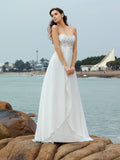 A-Line Sweetheart Chiffon Sleeveless Wedding Dress - Chloe Dress