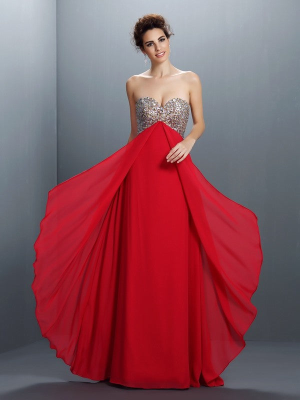 A-Line Sweetheart Chiffon Sleeveless Dress - Chloe Dress