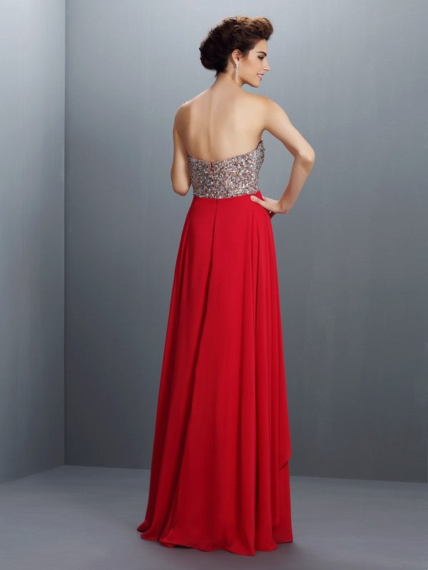 A-Line Sweetheart Chiffon Sleeveless Dress - Chloe Dress